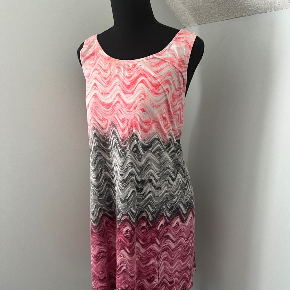 BECCA Pink and White Tie-Dye Cover Up